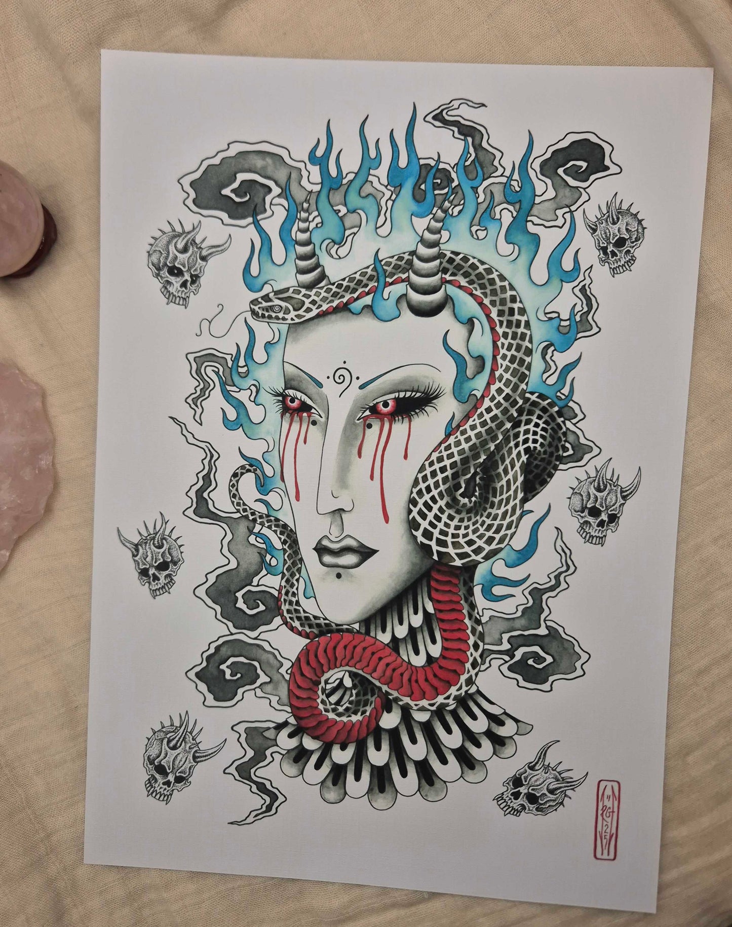 Sweet Dispassion - Art Print by OsidaxInk