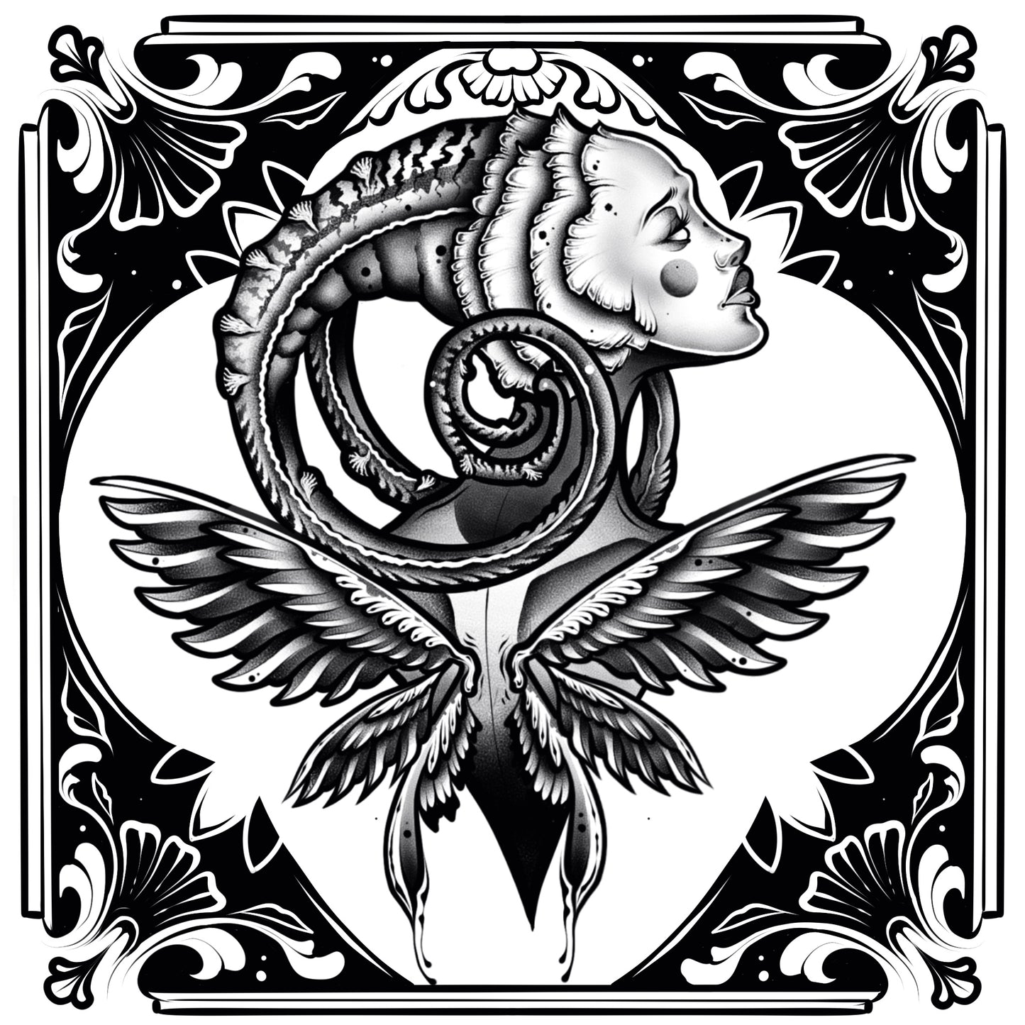 Horny Lass - Art Print by Hannah Ink