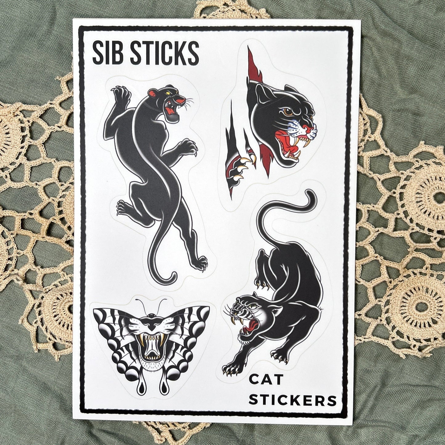 Cat Sticker Sheet by Sib Sticks