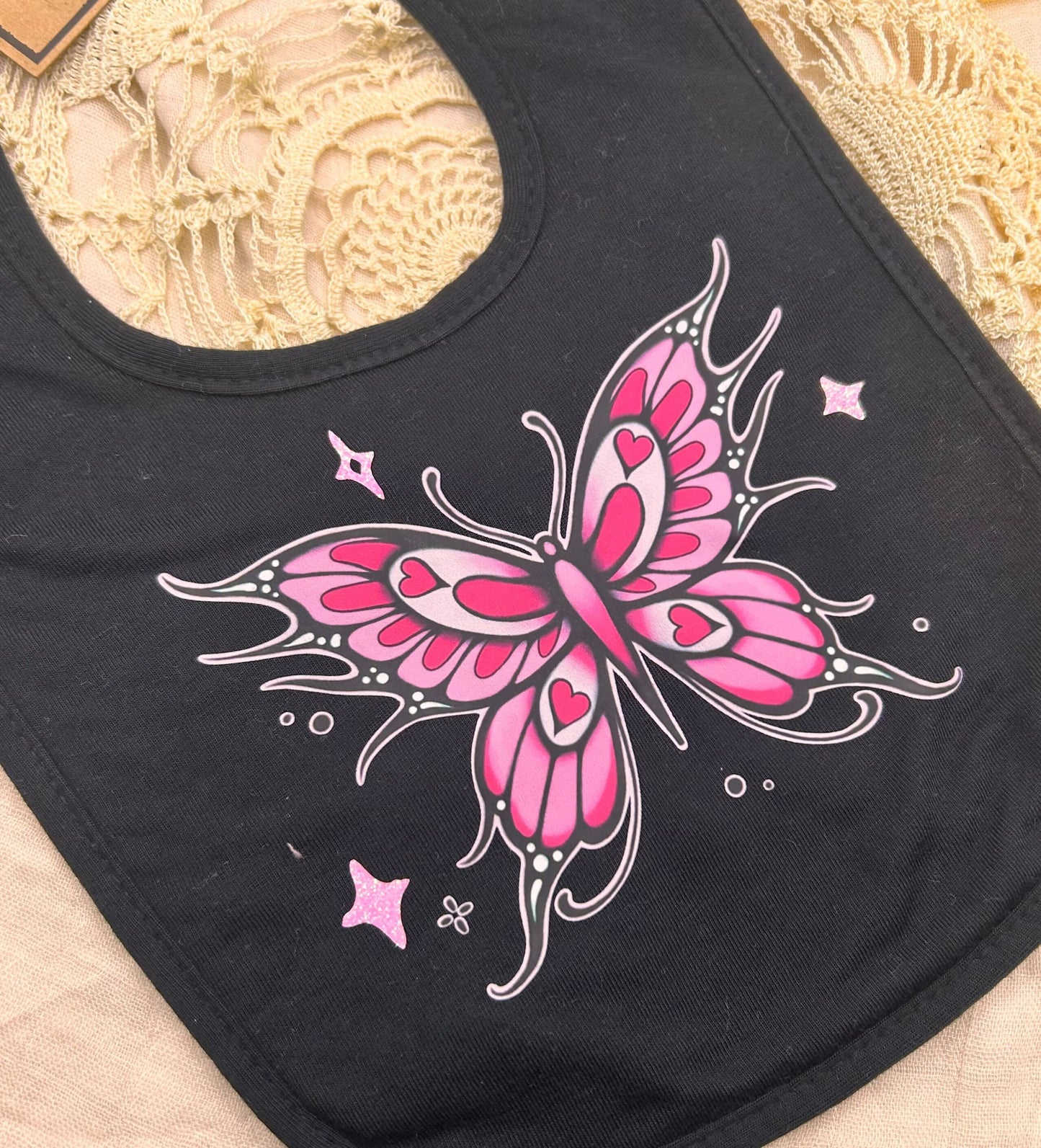 Black Fleece Bib - Neo Butterfly