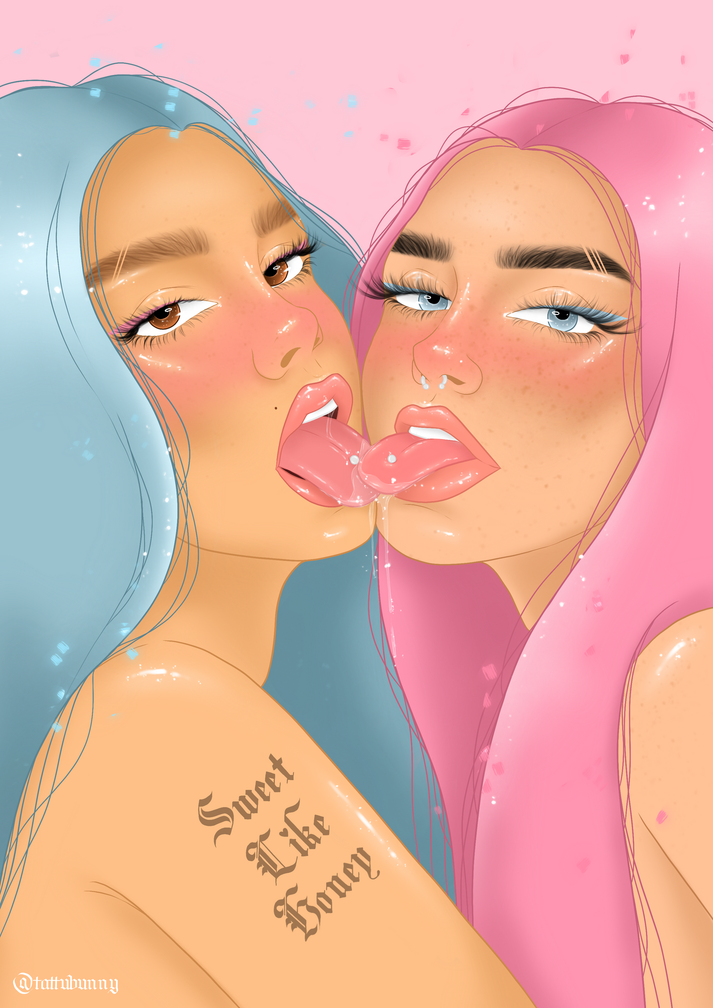 Love Girls - Art Print by TattuBunny