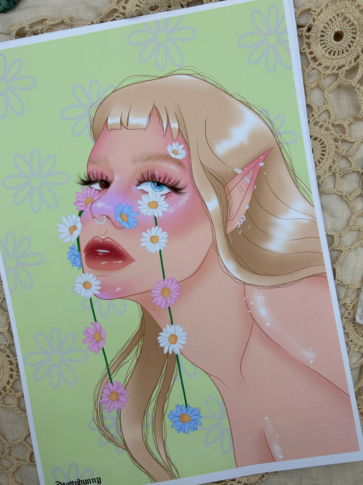Flower Child - Art Print by TattuBunny