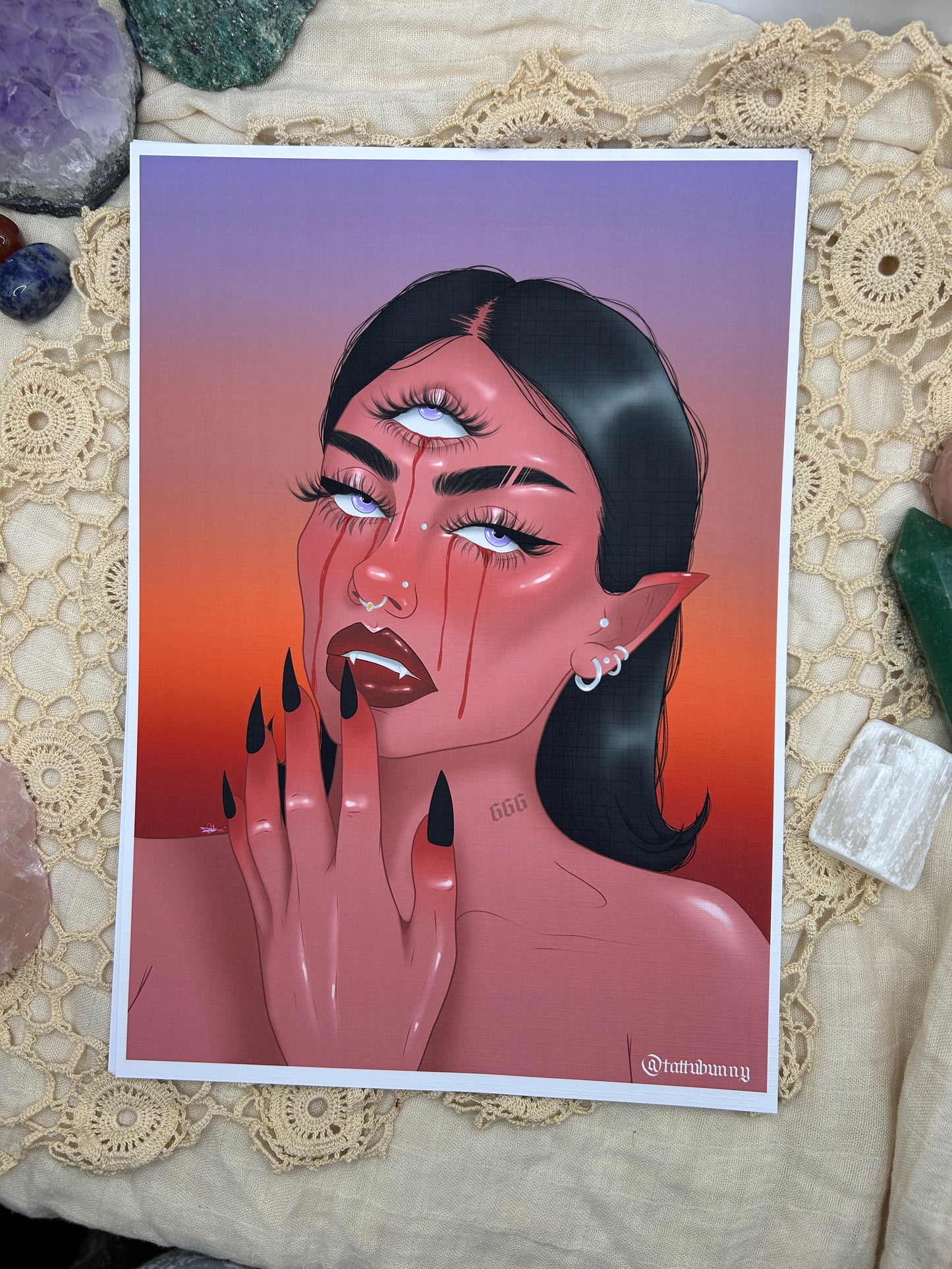 666 - Art Print by TattuBunny