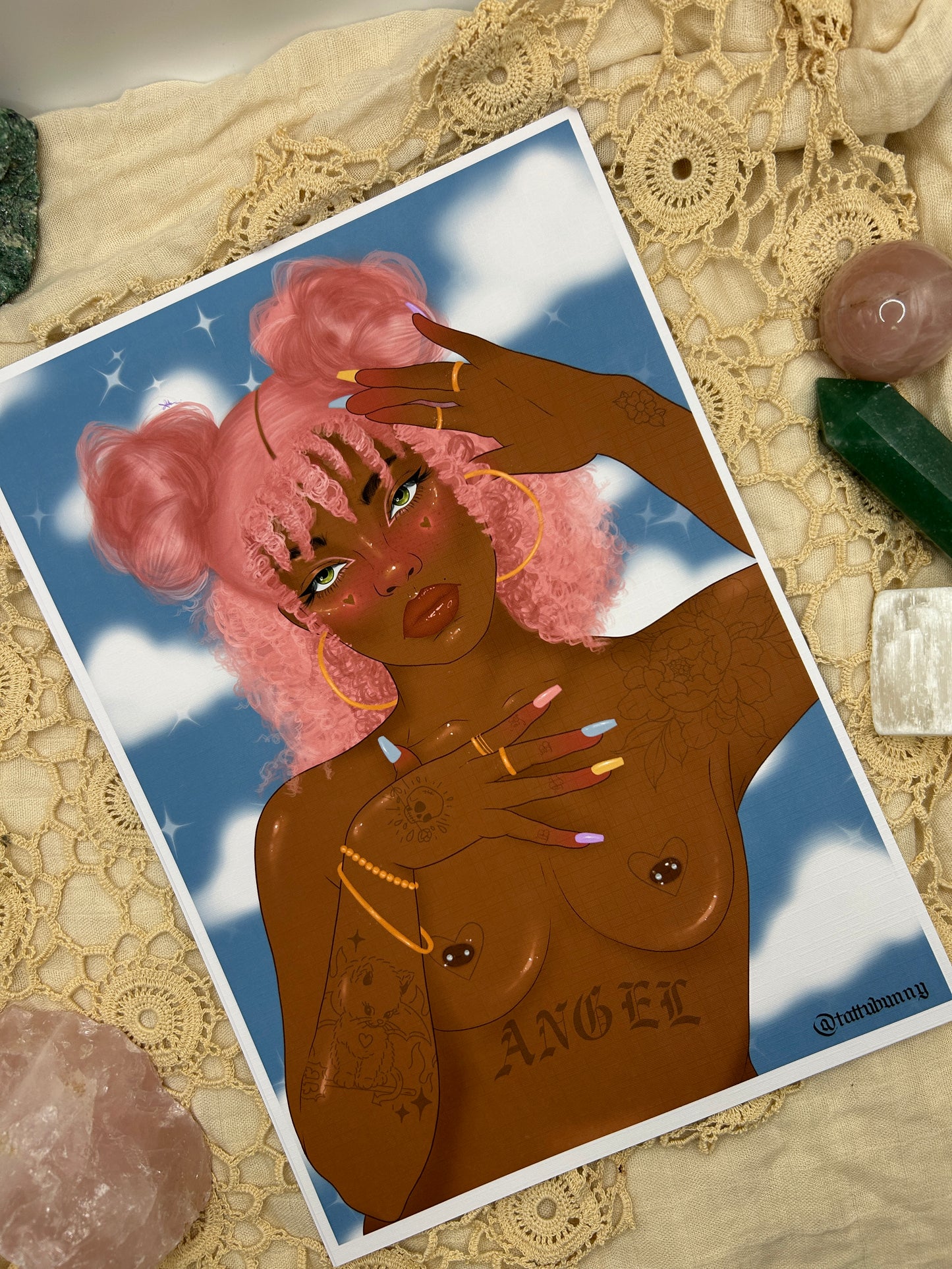 Angel Baby - Art Print by TattuBunny