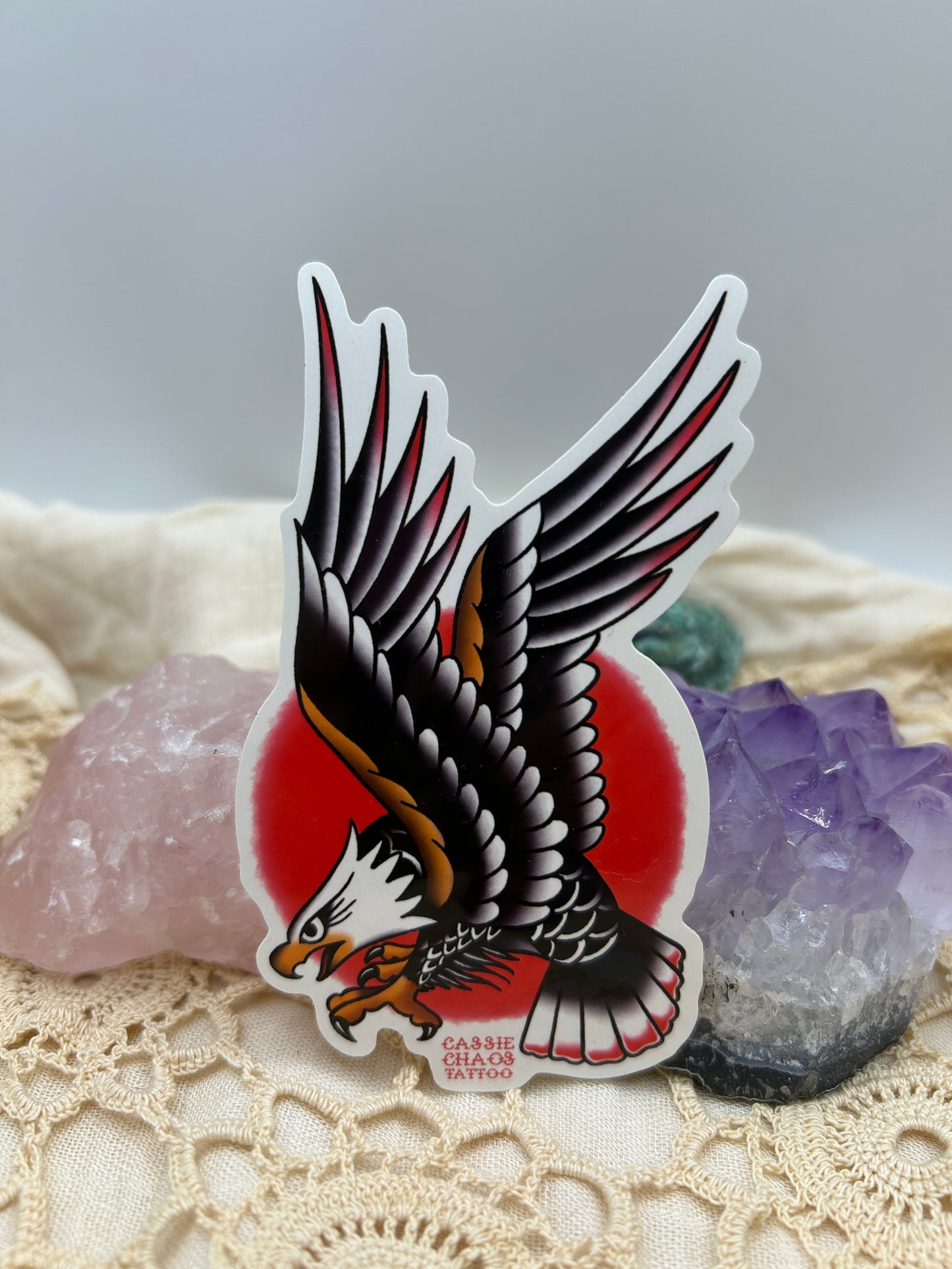Trad Eagle Tattoo Sticker