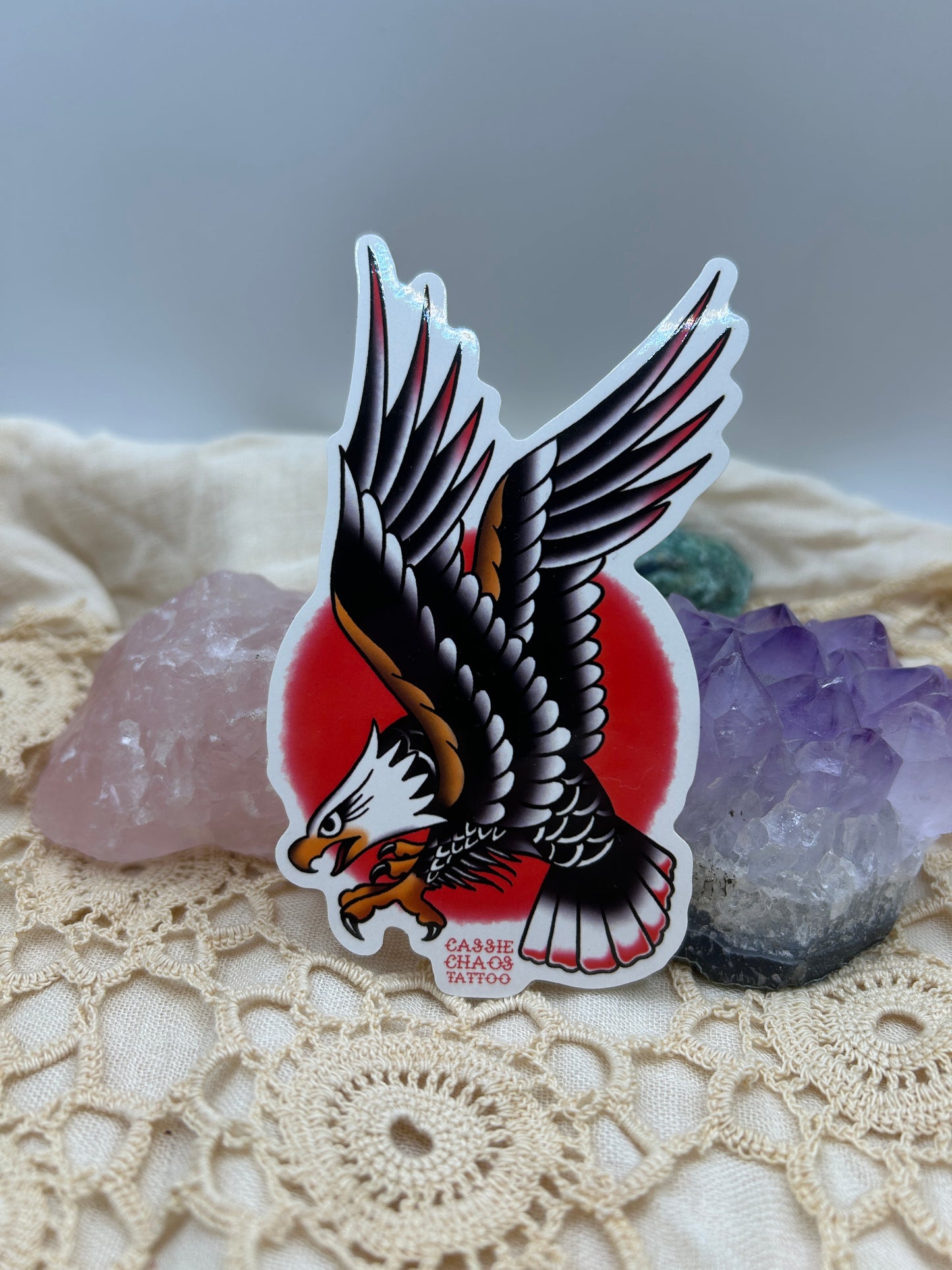 Trad Eagle Tattoo Sticker