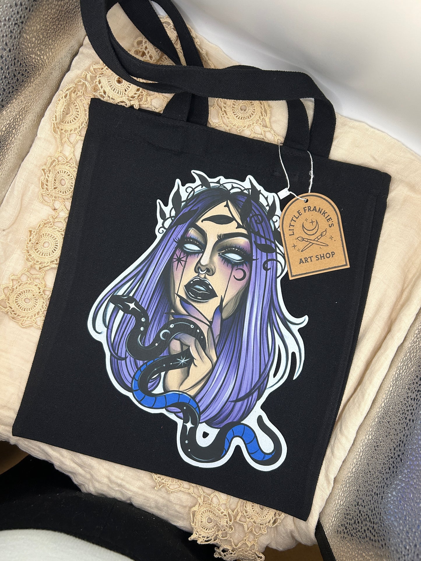 Snake Lady Tote Bag