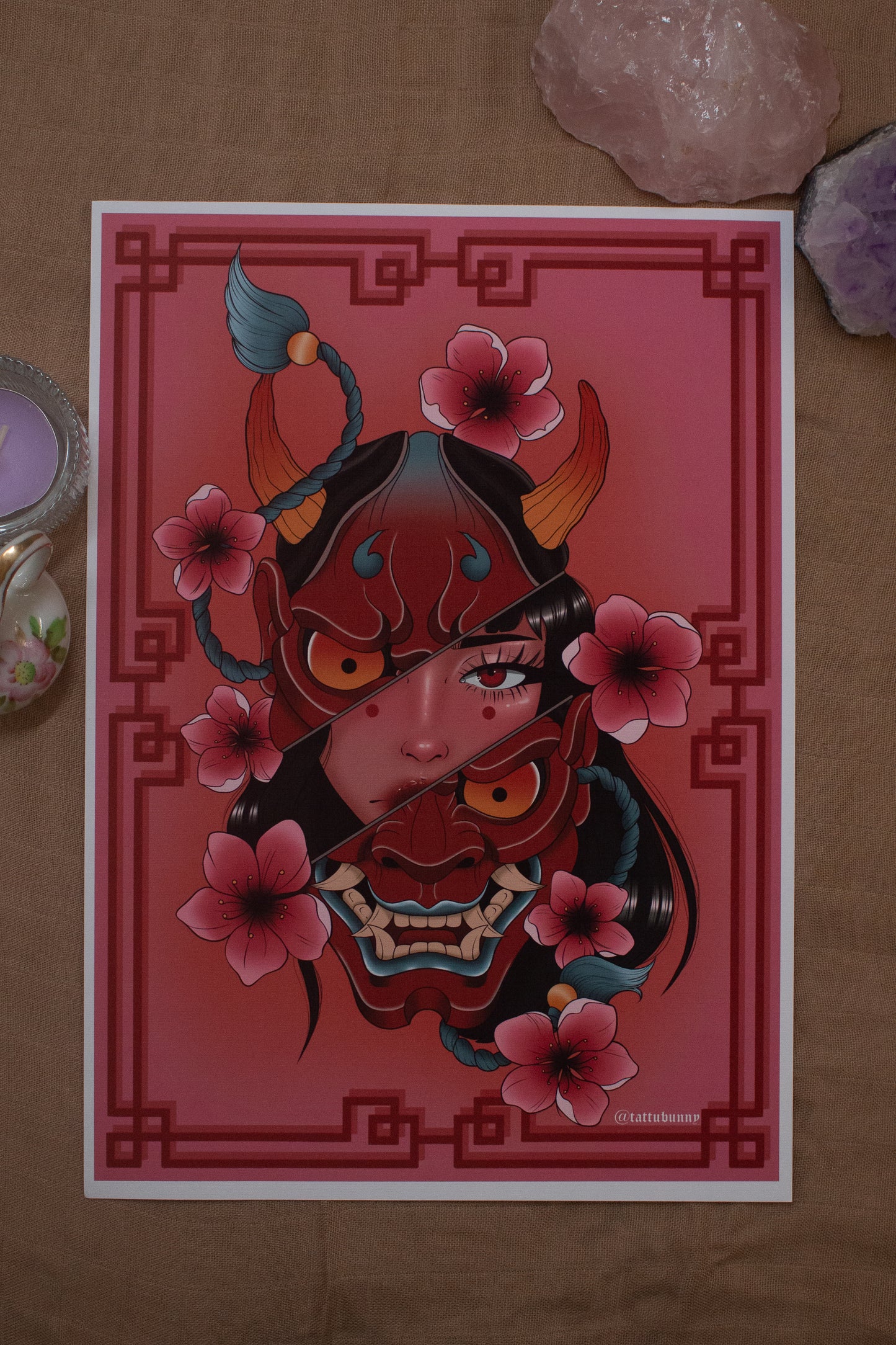 Hannya Split - Art Print by TattuBunny