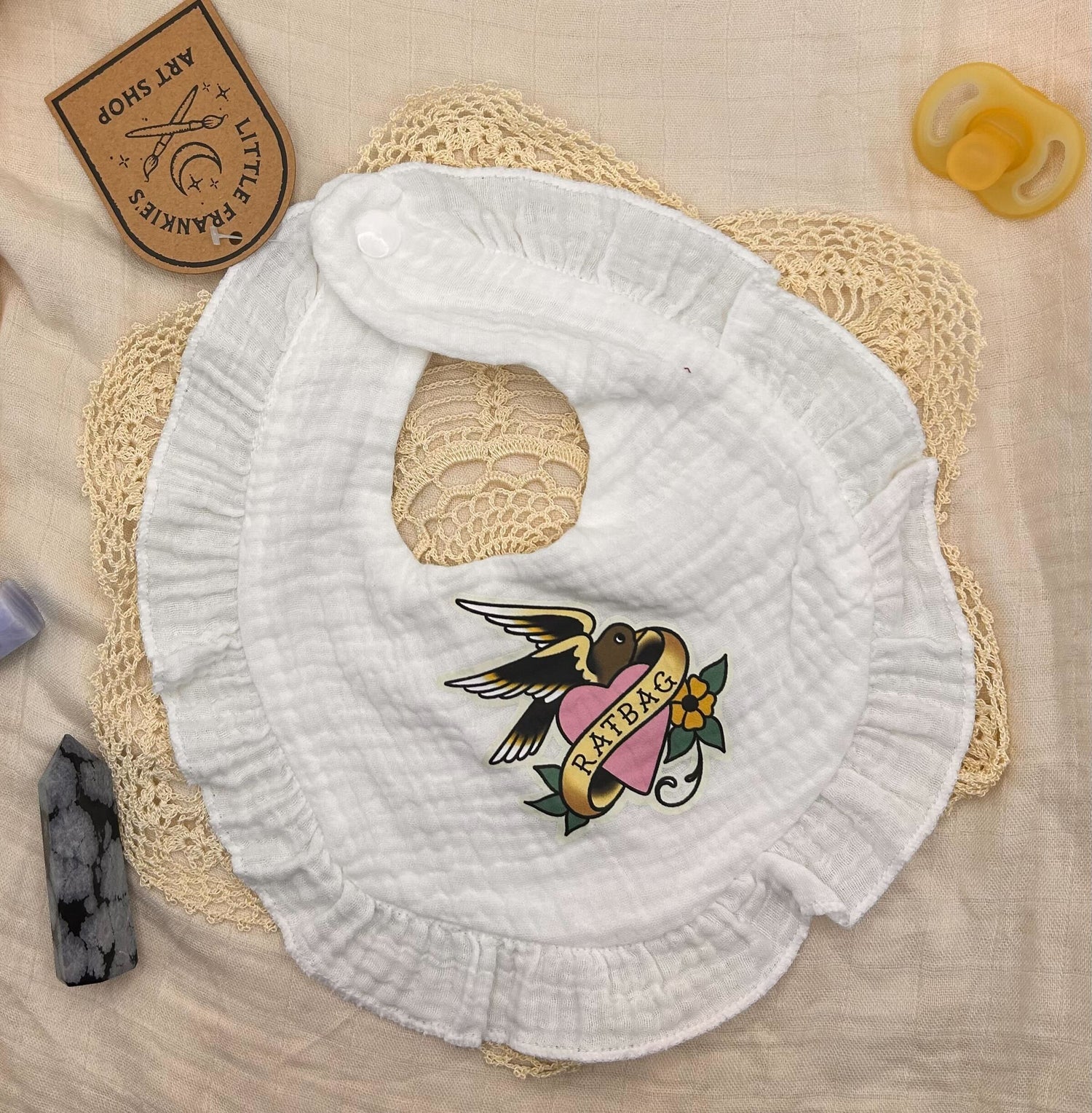Muslin Frill Bib