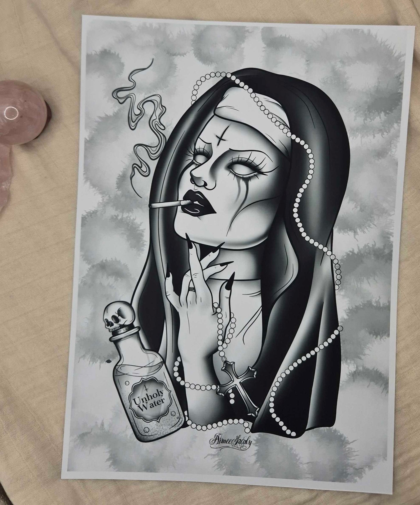 Demonic Nun - Art Print by AimeeKeilyArt