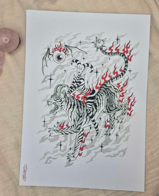 Suzie and the Hellcat - Art Print by OsidaxInk