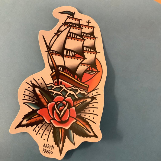 Ship Sticker by Aaron Prego