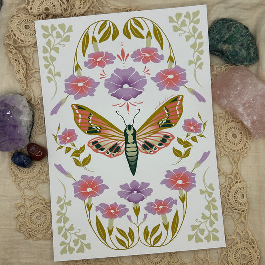 Nouveau Moth 2 Art Print