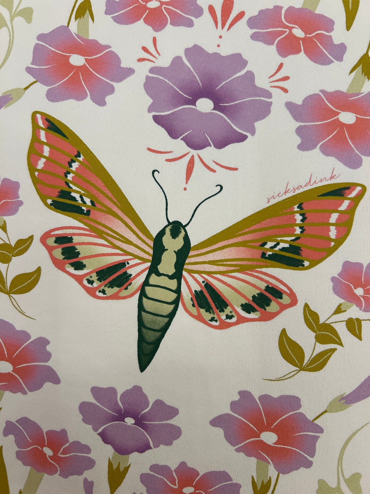Nouveau Moth 2 Art Print