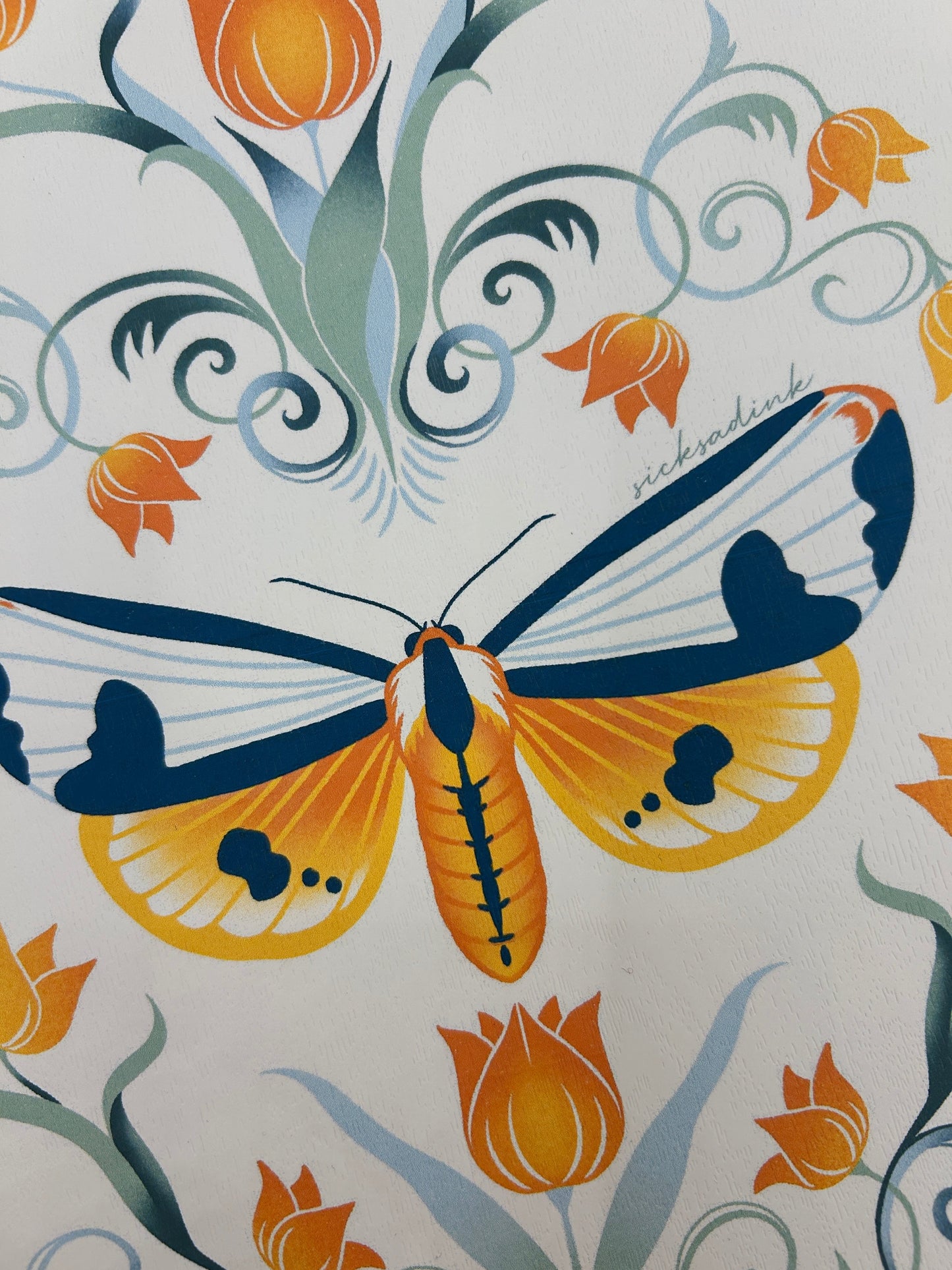 Nouveau Moth 1 Art Print