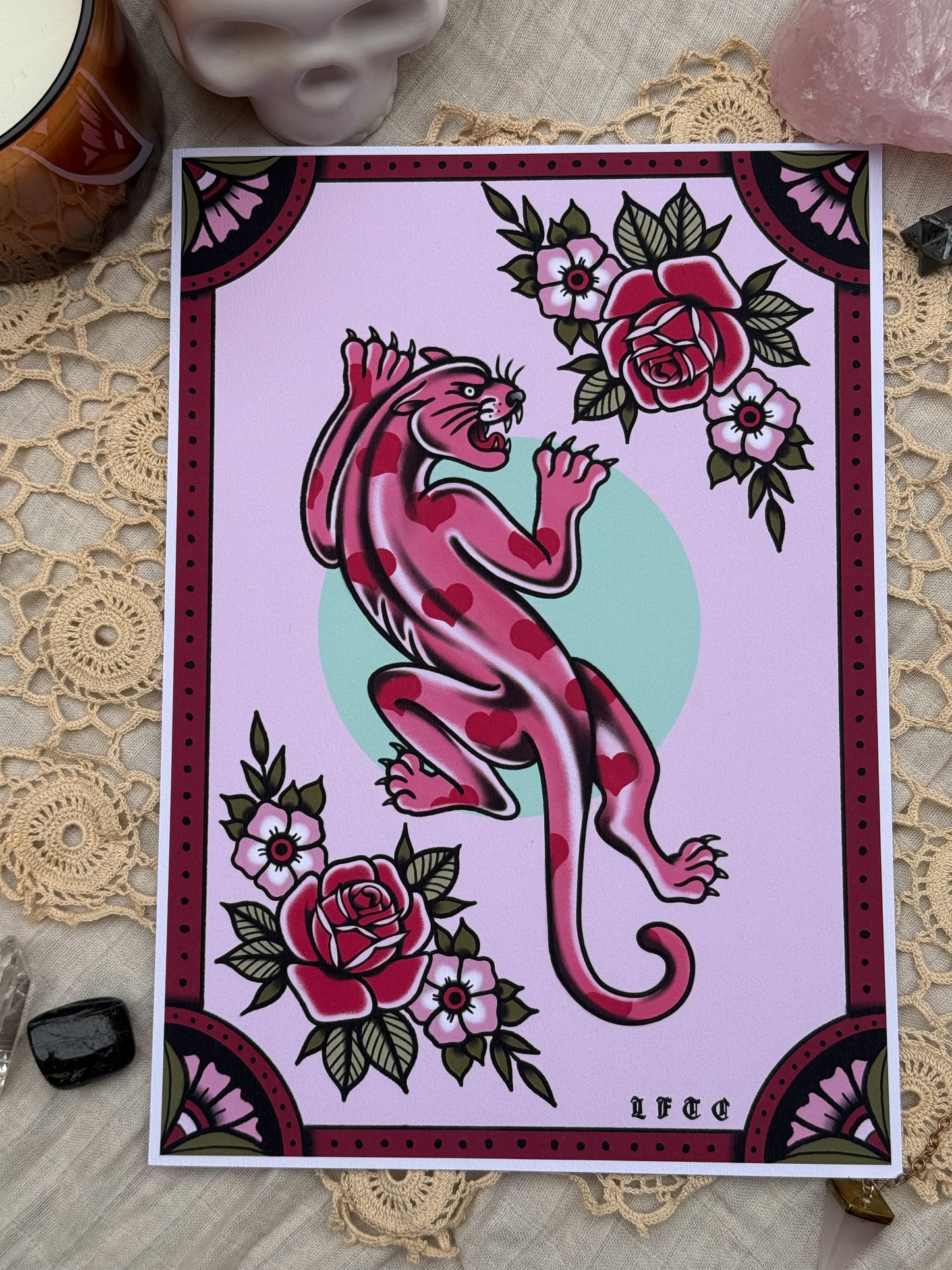 Pink Panther - Art Print by Jade333