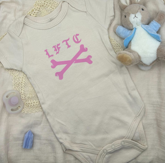Short Sleeve Onesie - LFTC Logo - Beige
