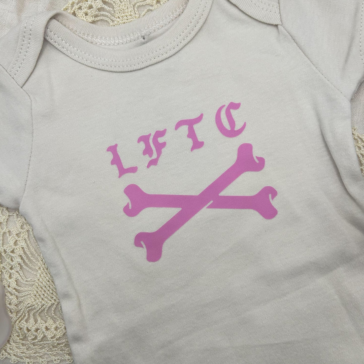 Short Sleeve Onesie - LFTC Logo - Beige