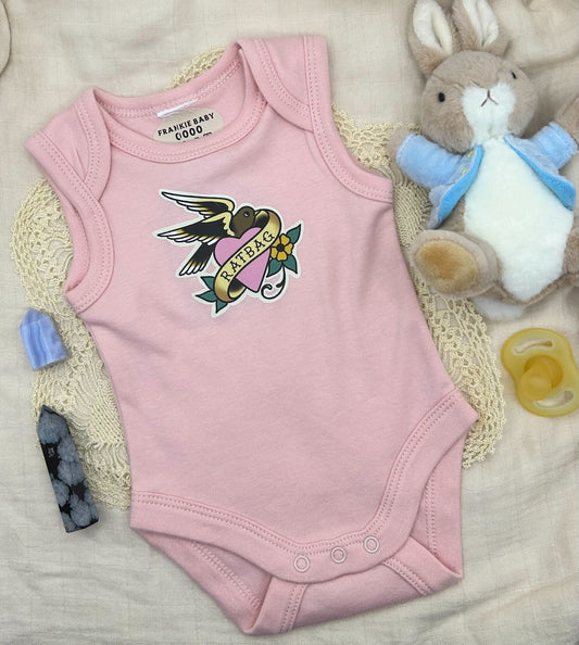 Sleeveless Onesie - Pink 'Ratbag'