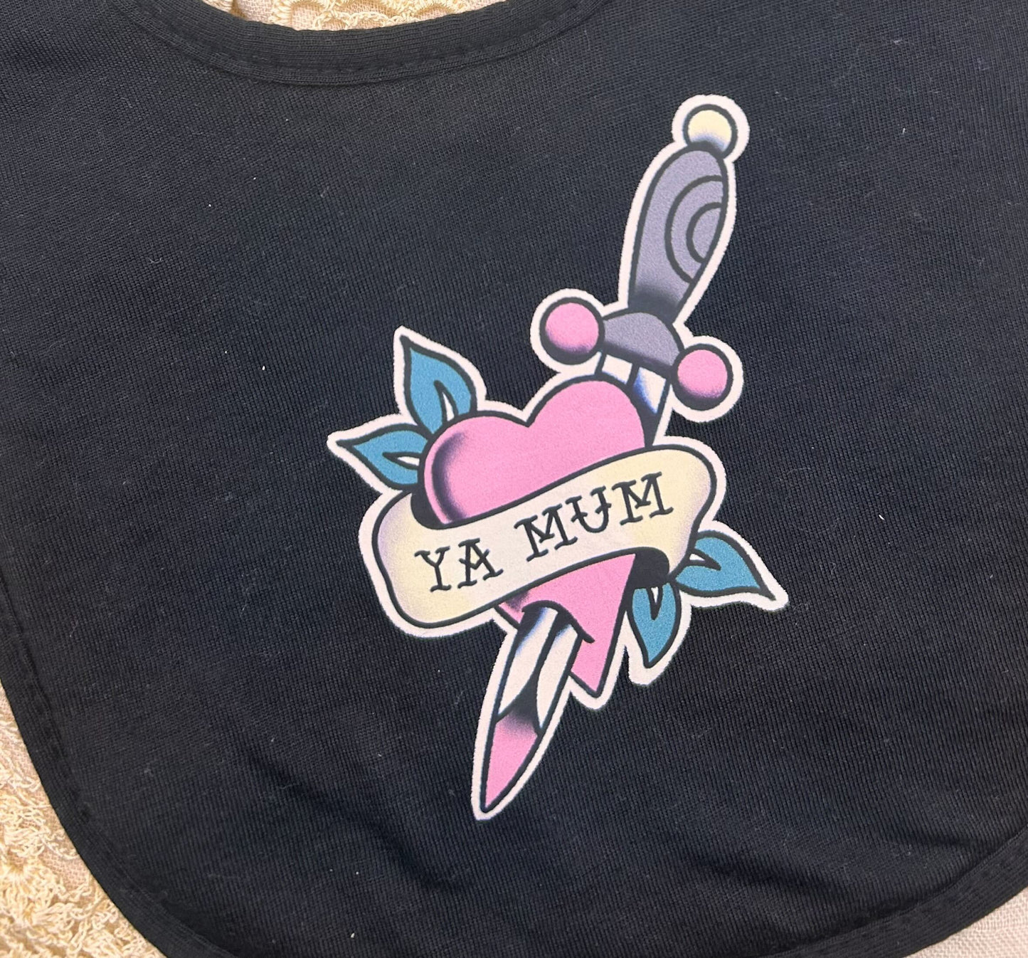 Black Fleece Bib - Ya Mum