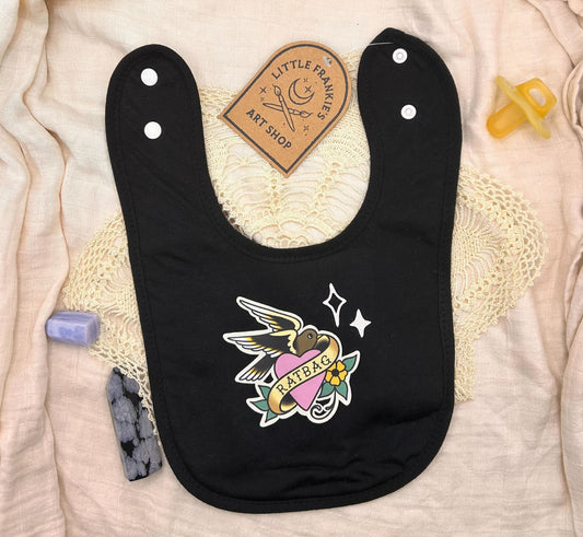 Black Fleece Bib - Ratbag Swallow Sparkles