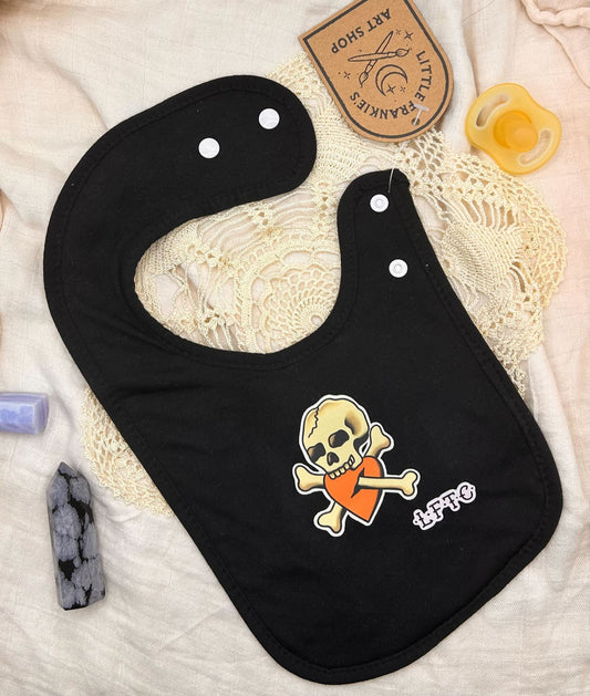 Black Fleece Bib - Skull Heart LFTC