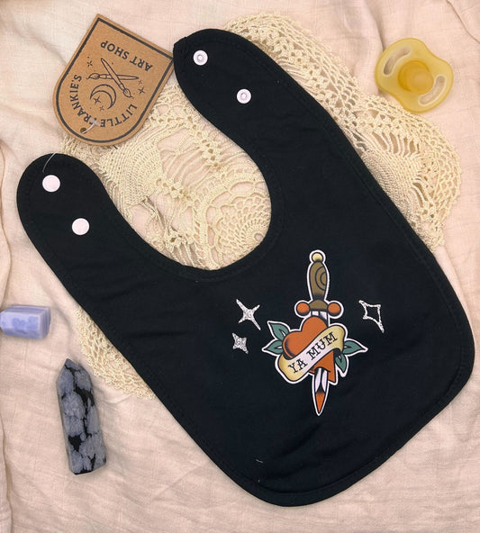 Black Fleece Bib - Ya Mum Sparkles