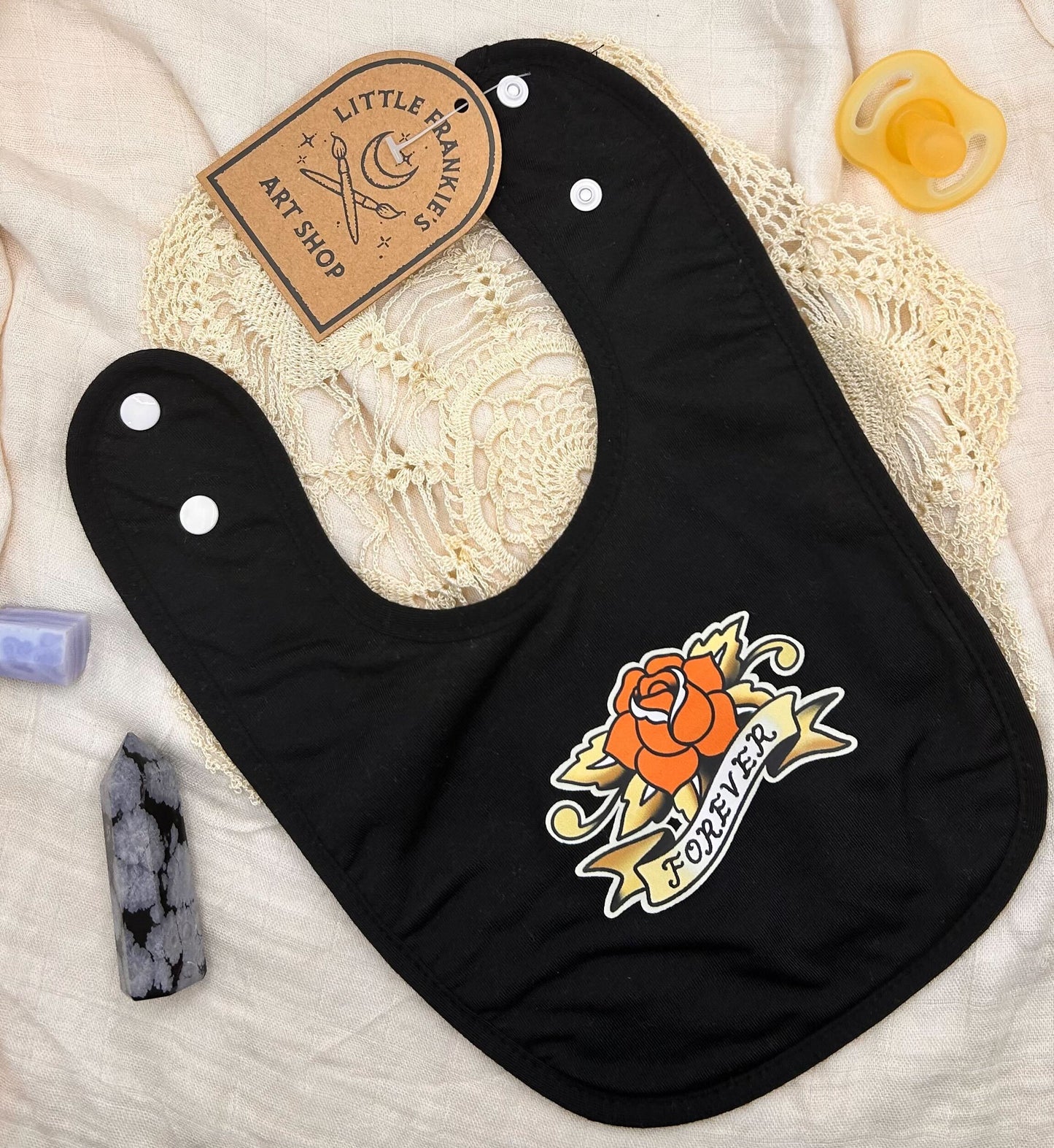 Black Fleece Bib - Forever Rose