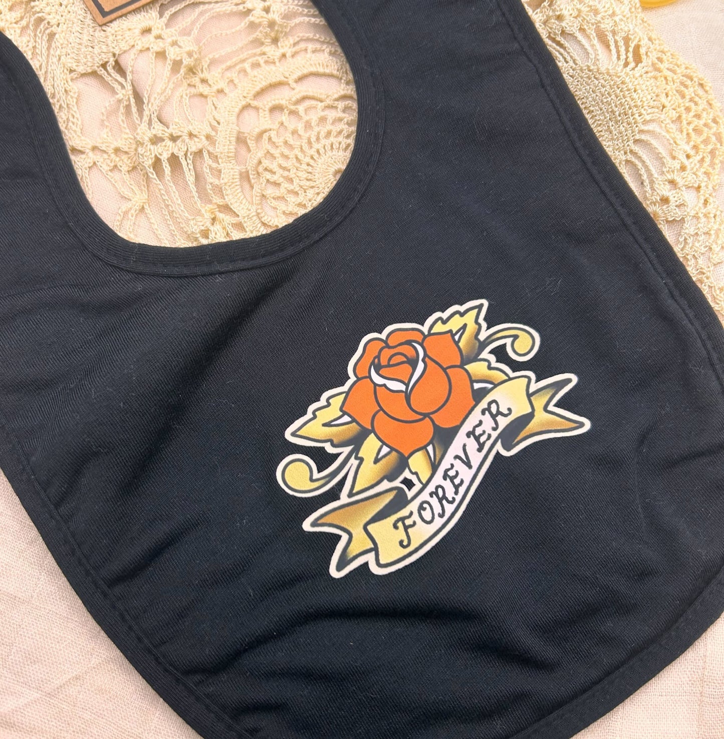 Black Fleece Bib - Forever Rose