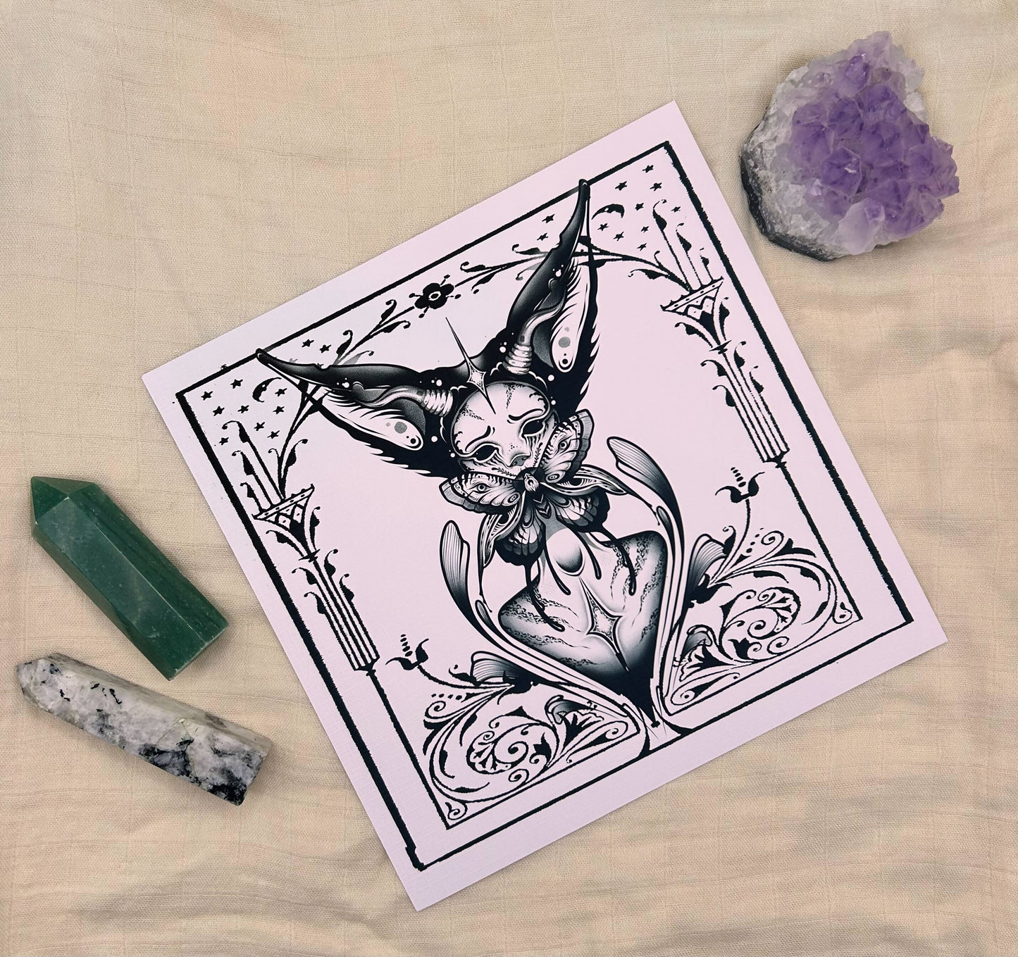 Ears For Days - Square Art Print by Hannah Ink