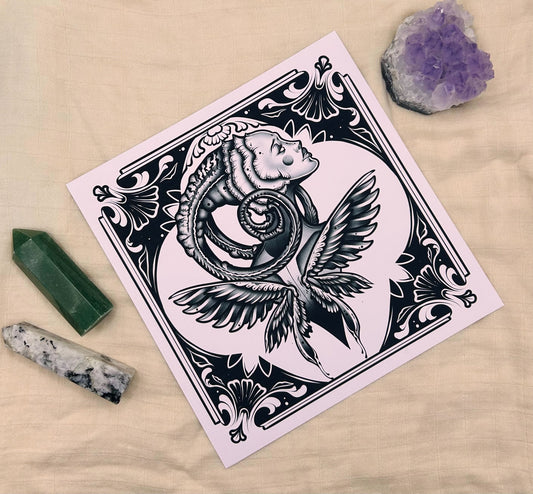 Horny Lass - Art Print by Hannah Ink