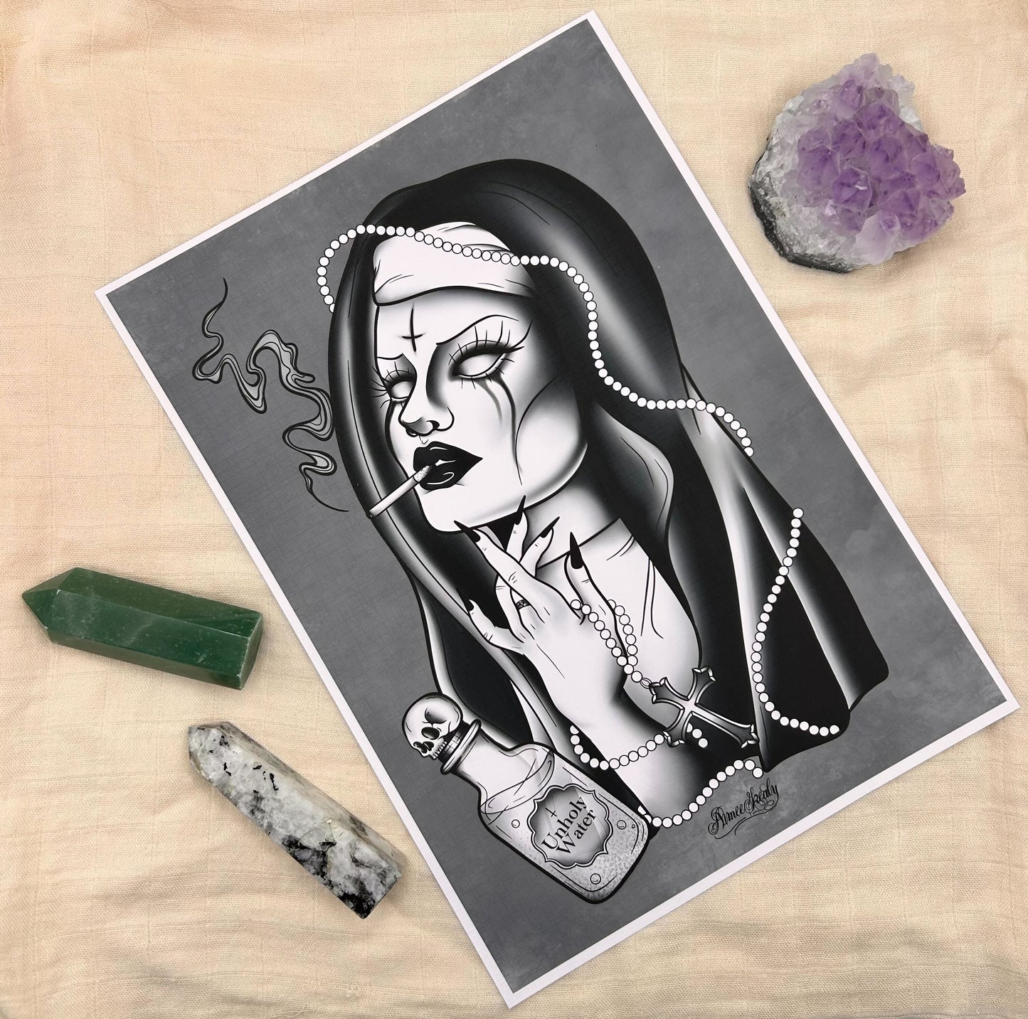 Demonic Nun - Art Print by AimeeKealyArt