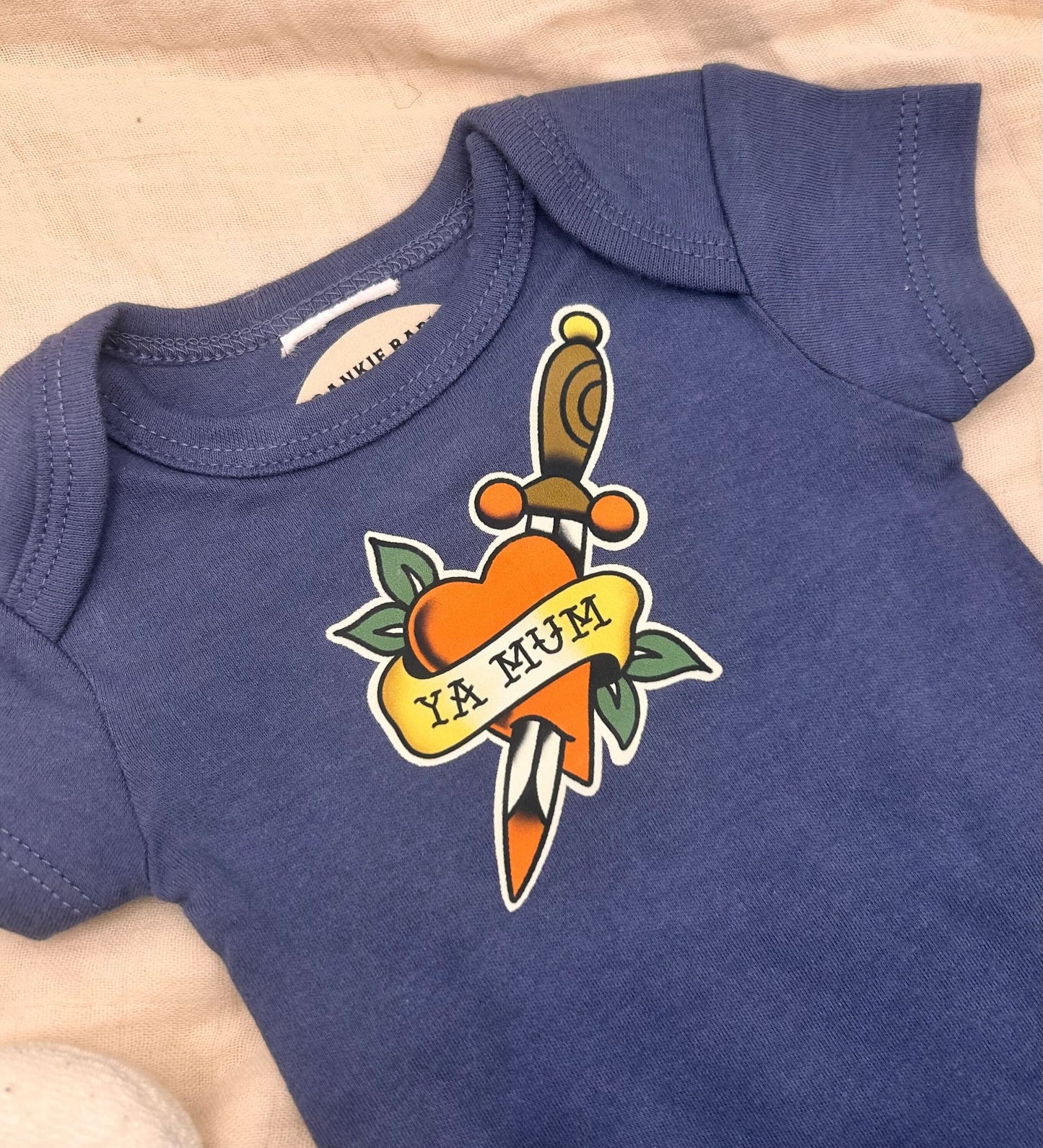 Short Sleeve Onesie - 'Ya Mum' - Navy