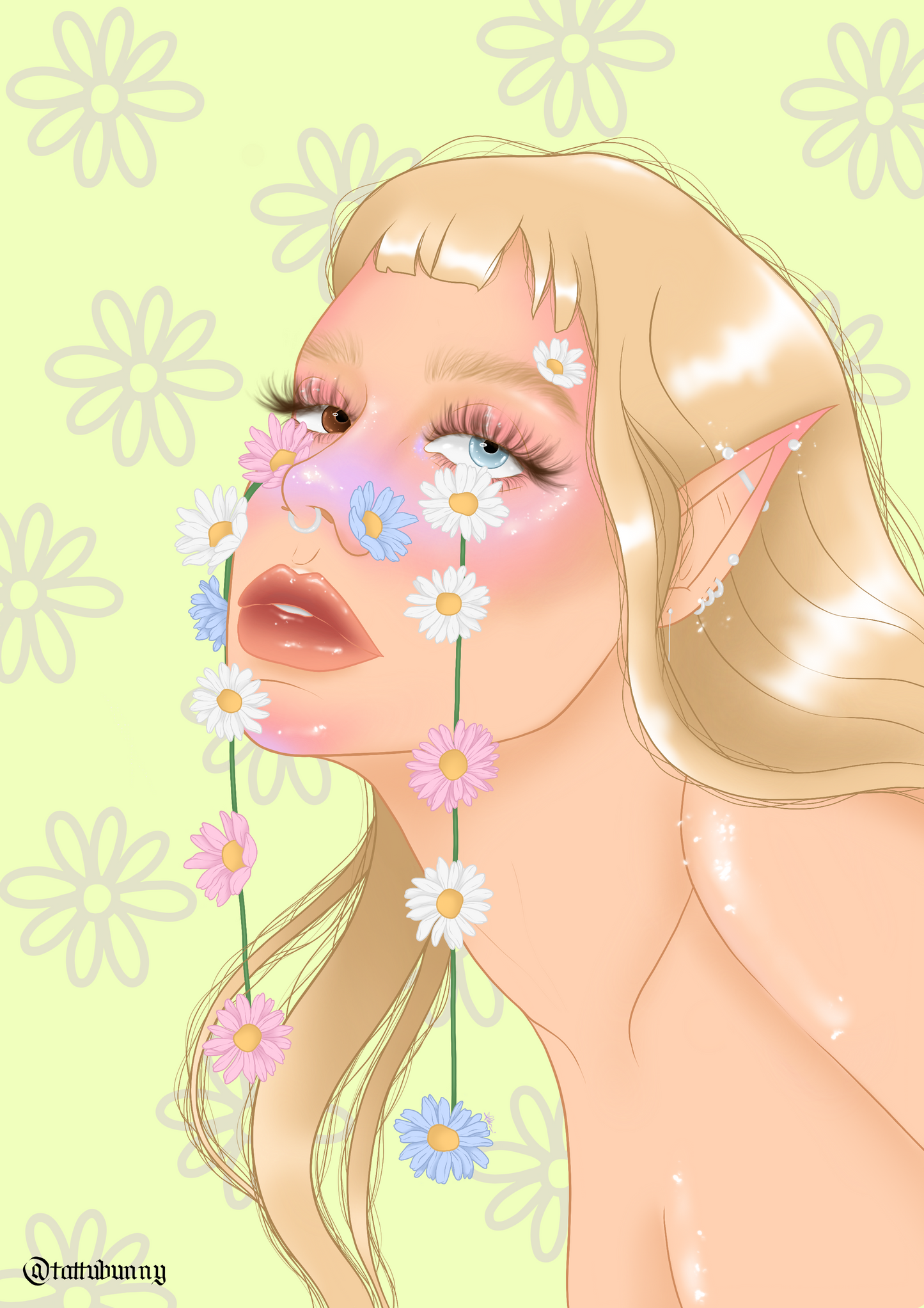 Flower Child - Art Print by TattuBunny