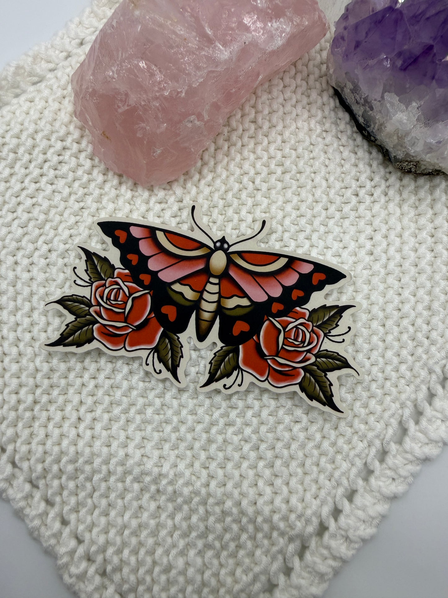 Traditional Heart Butterfly Sticker by Jade333