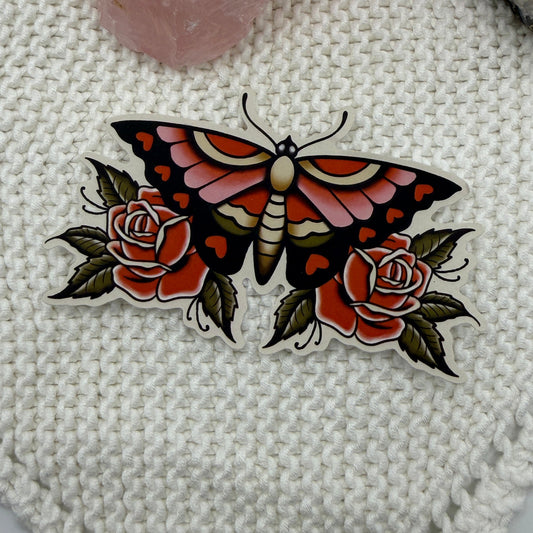 Traditional Heart Butterfly Sticker by Jade333