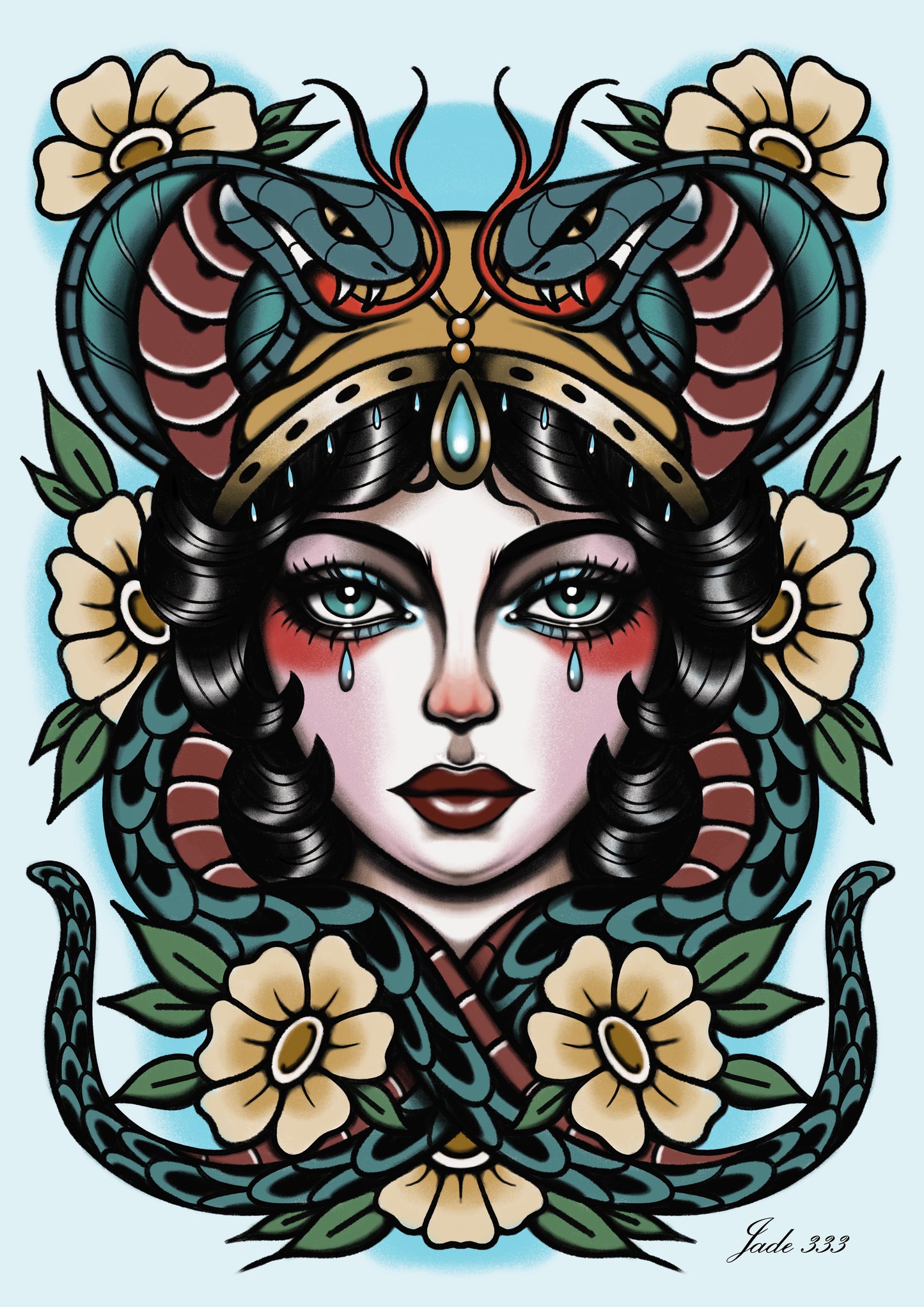 Snake Charmer - Art Print by Jade 333