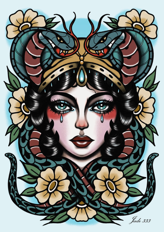 Snake Charmer - Art Print by Jade 333