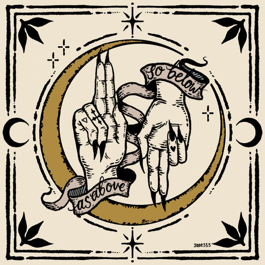 'As Above'- Square Art Print by Jade333
