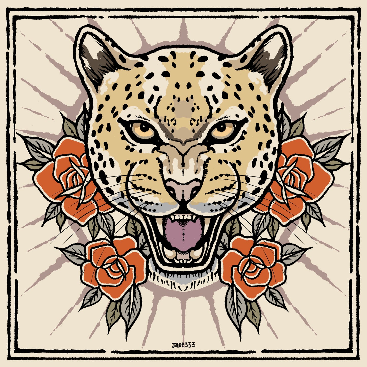 Leopard Mama - Art Print by Jade333