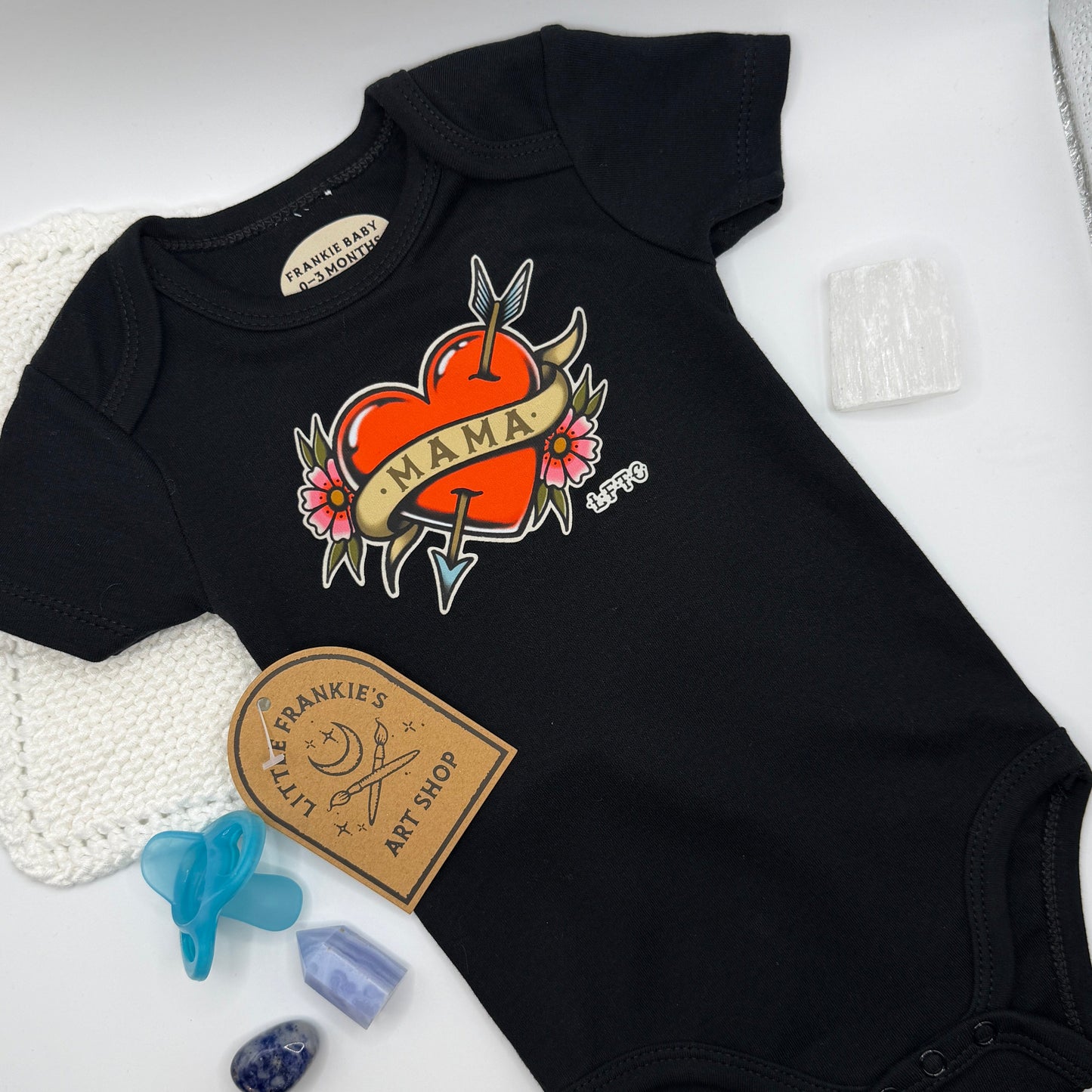 Mama Heart (Red) Onesie by Frankie Baby