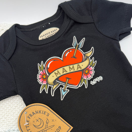 Mama Heart (Red) Onesie by Frankie Baby