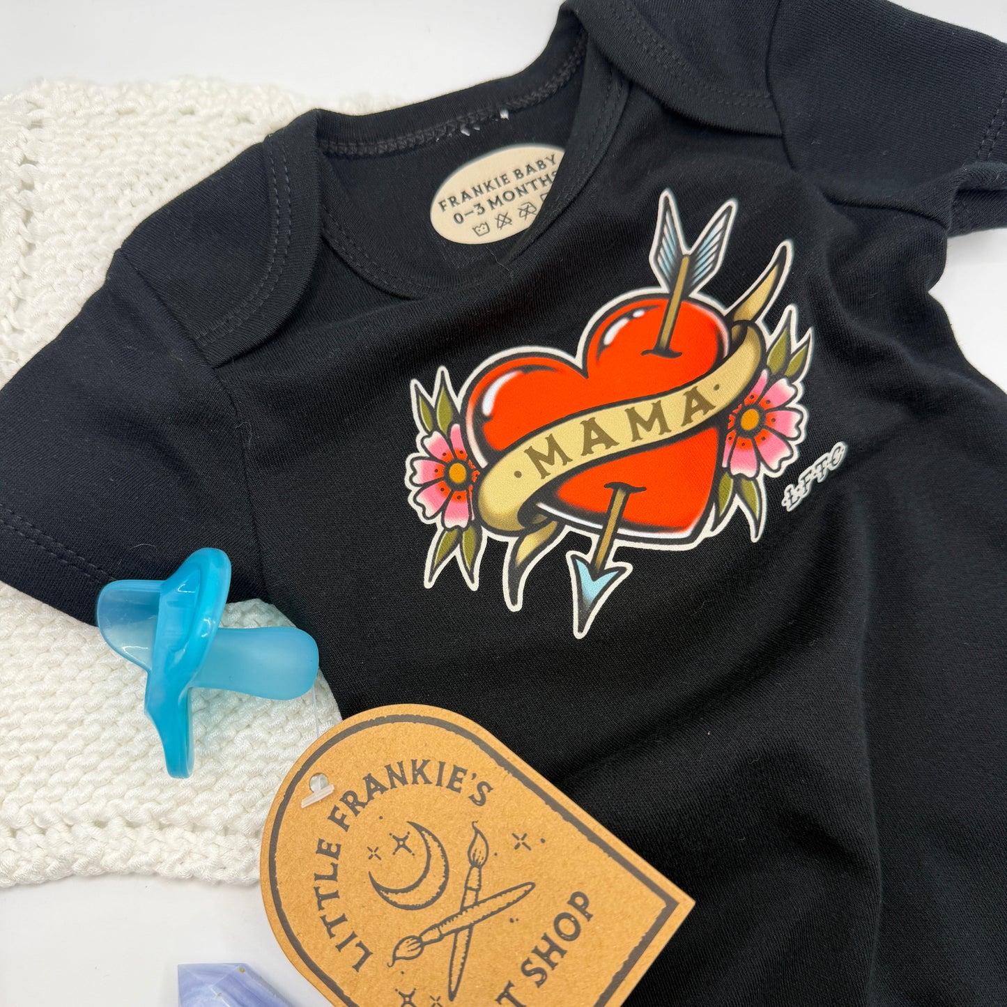 Mama Heart (Red) Onesie by Frankie Baby