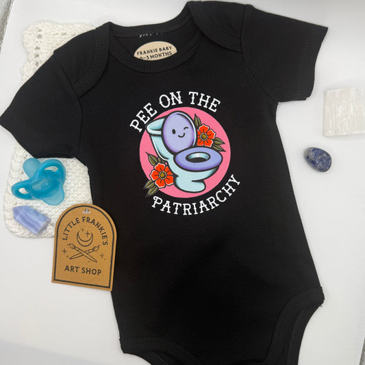 Pee on Patriarchy Onesie by Frankie Baby