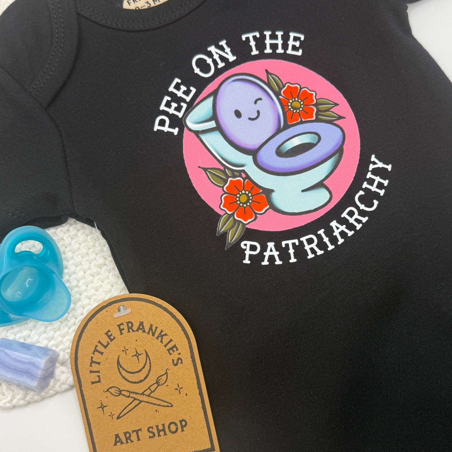 Pee on Patriarchy Onesie by Frankie Baby