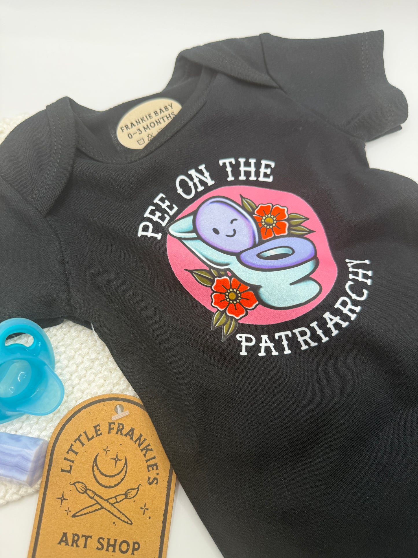 Pee on Patriarchy Onesie by Frankie Baby