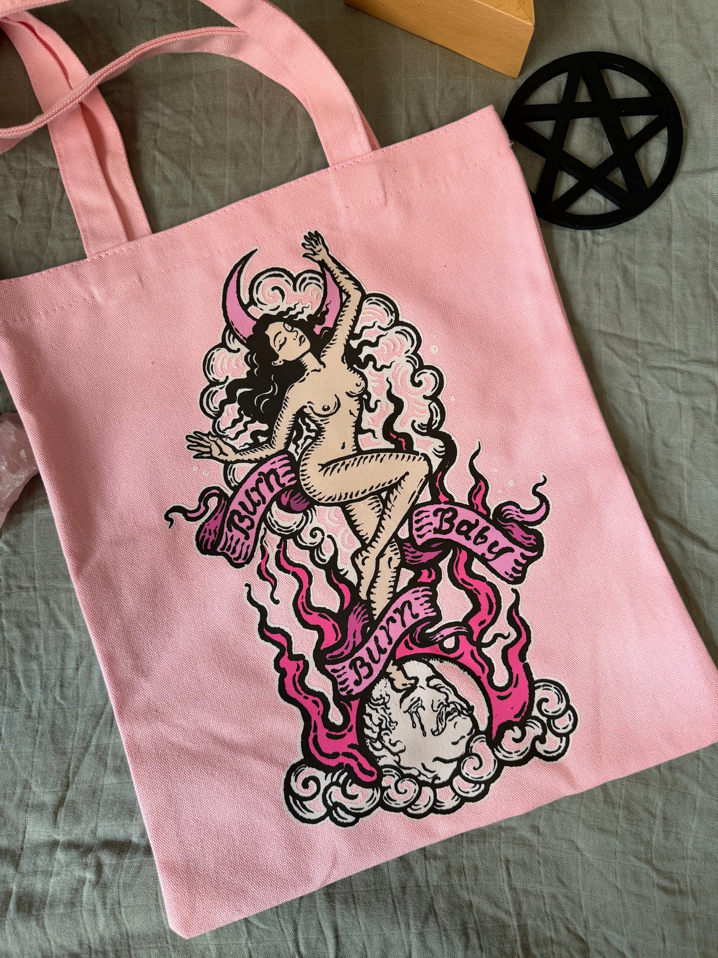 Burn Baby Tote (Pink)