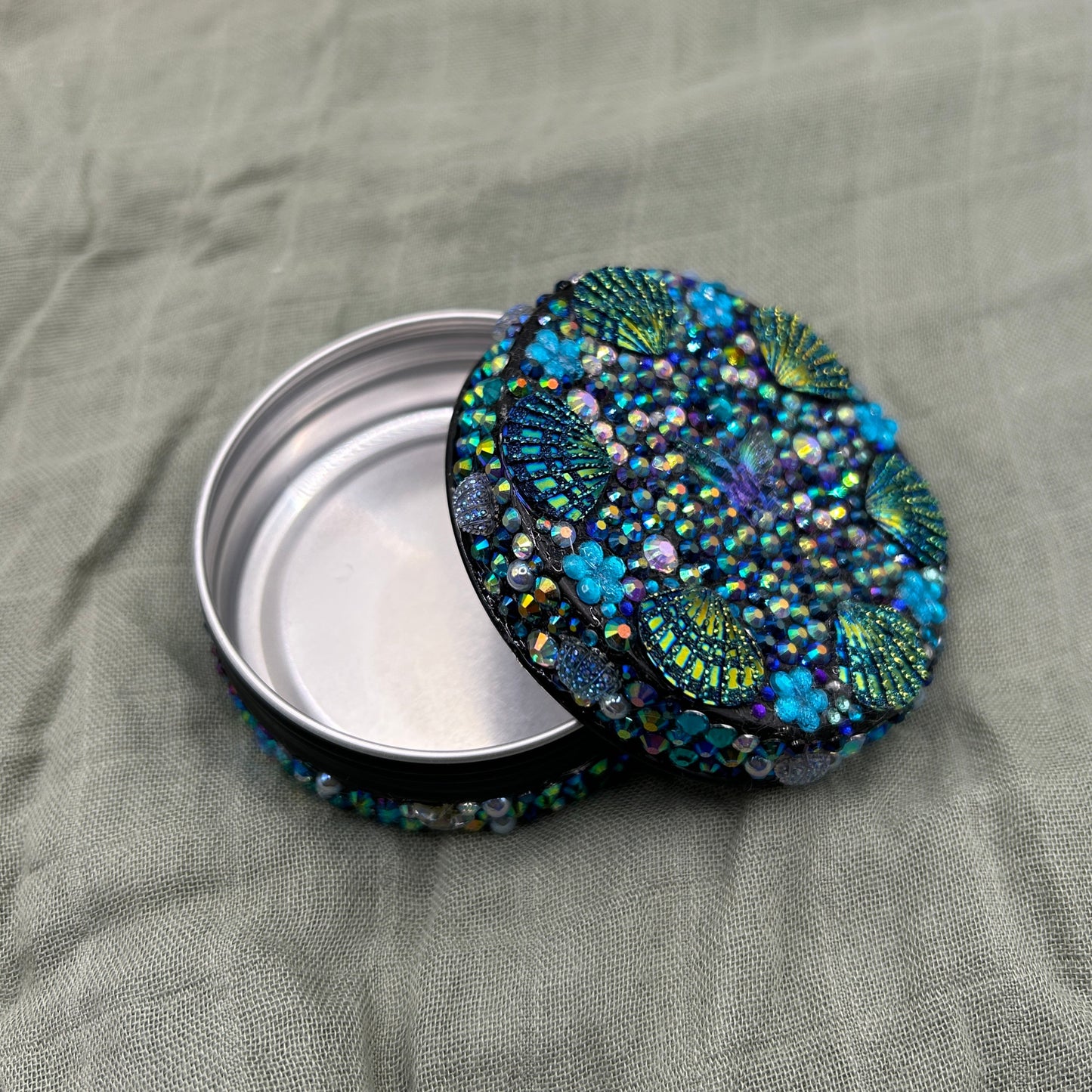 Mermaid Hand-made Stash Tin
