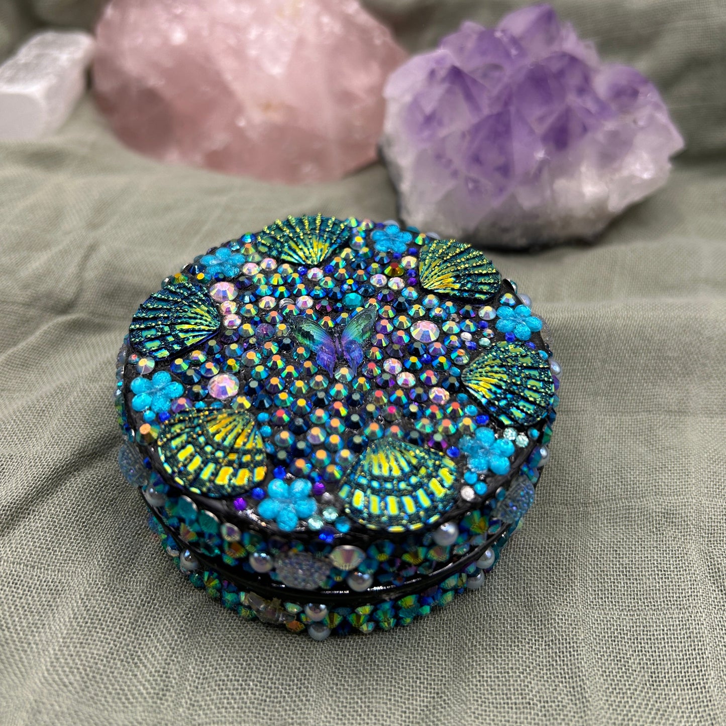 Mermaid Hand-made Stash Tin