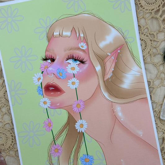 Flower Child - Art Print by TattuBunny
